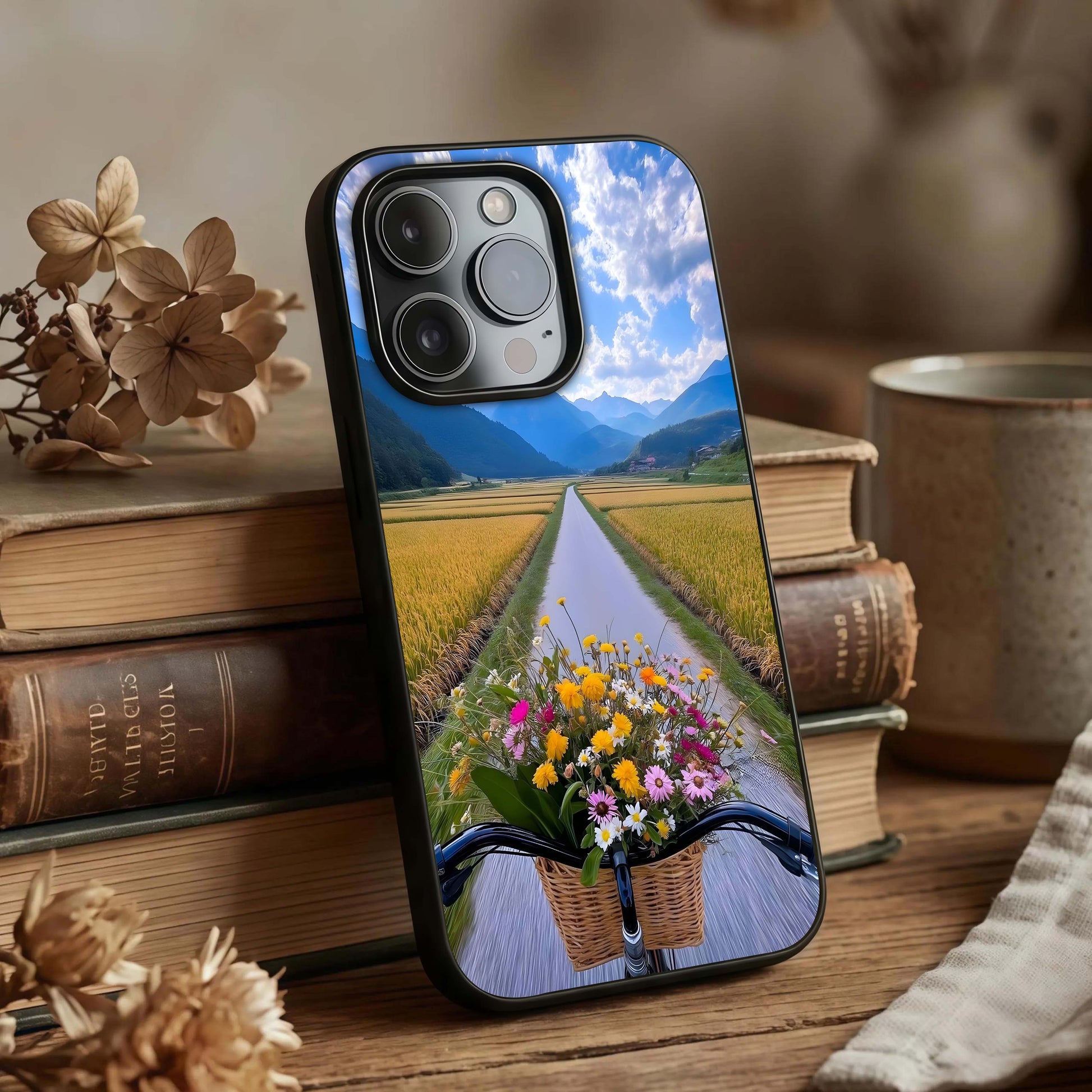 Golden Field Journey Glass Case displayed upright for scenic journey visibility and premium finish.