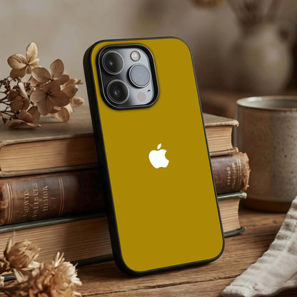 Golden Luxe Aura Glass Case displayed upright for premium luxury visibility and elegant finish.