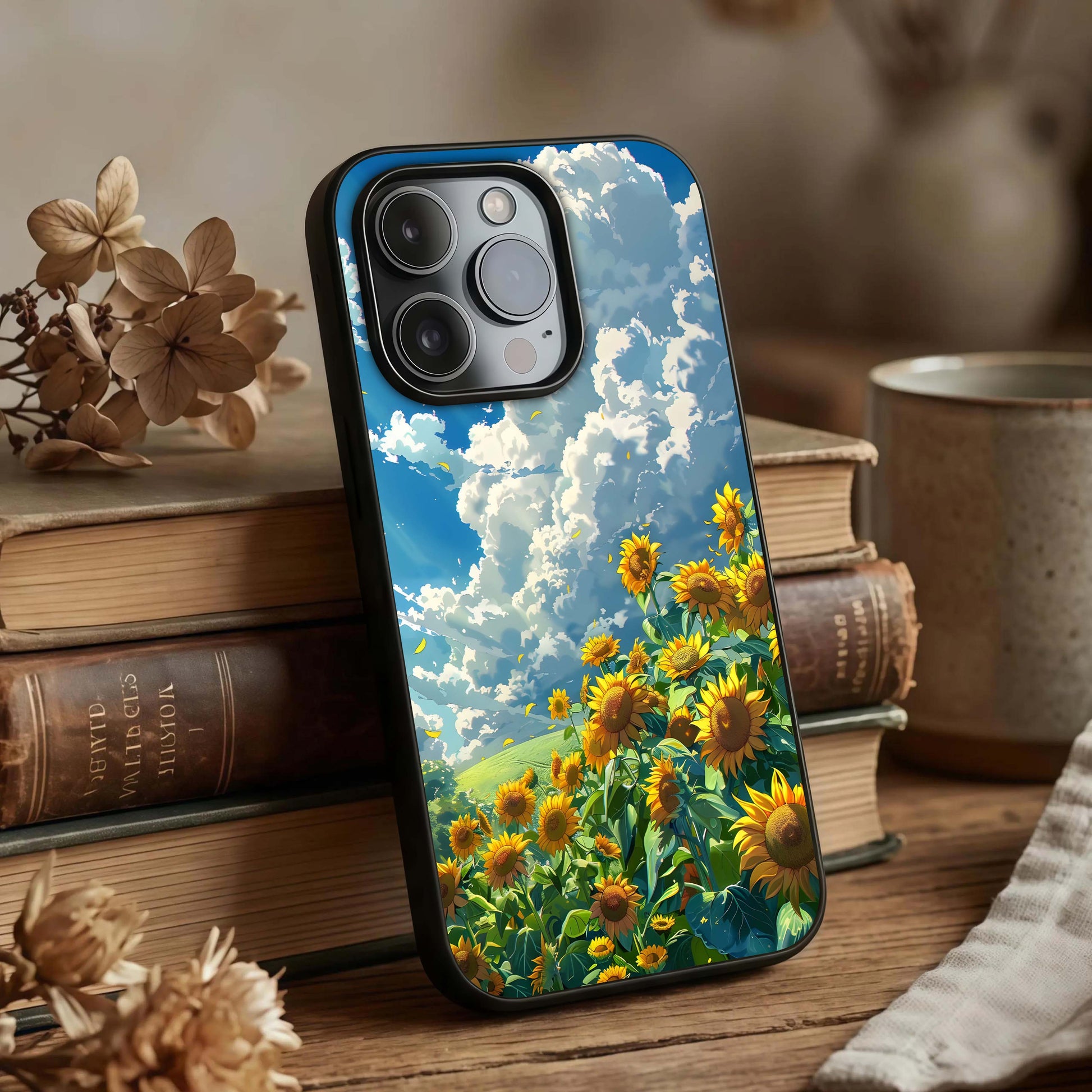 Golden Sun Glory Glass Case displayed upright for bold solar visibility and premium finish.