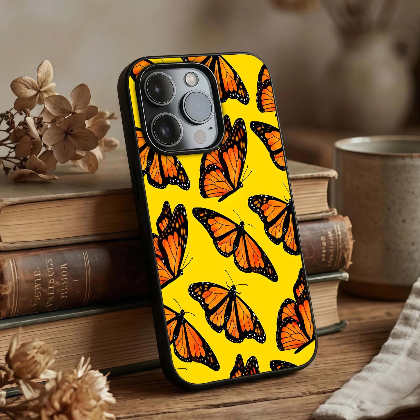Golden Wing Flight Glass Case displayed upright for freedom-inspired visibility and premium finish.