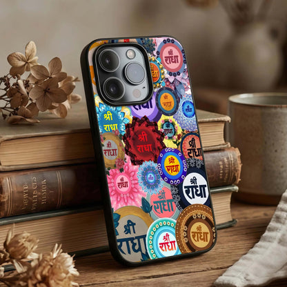Radha Divine Bloom Glass Case displayed upright for spiritual visibility and premium finish.