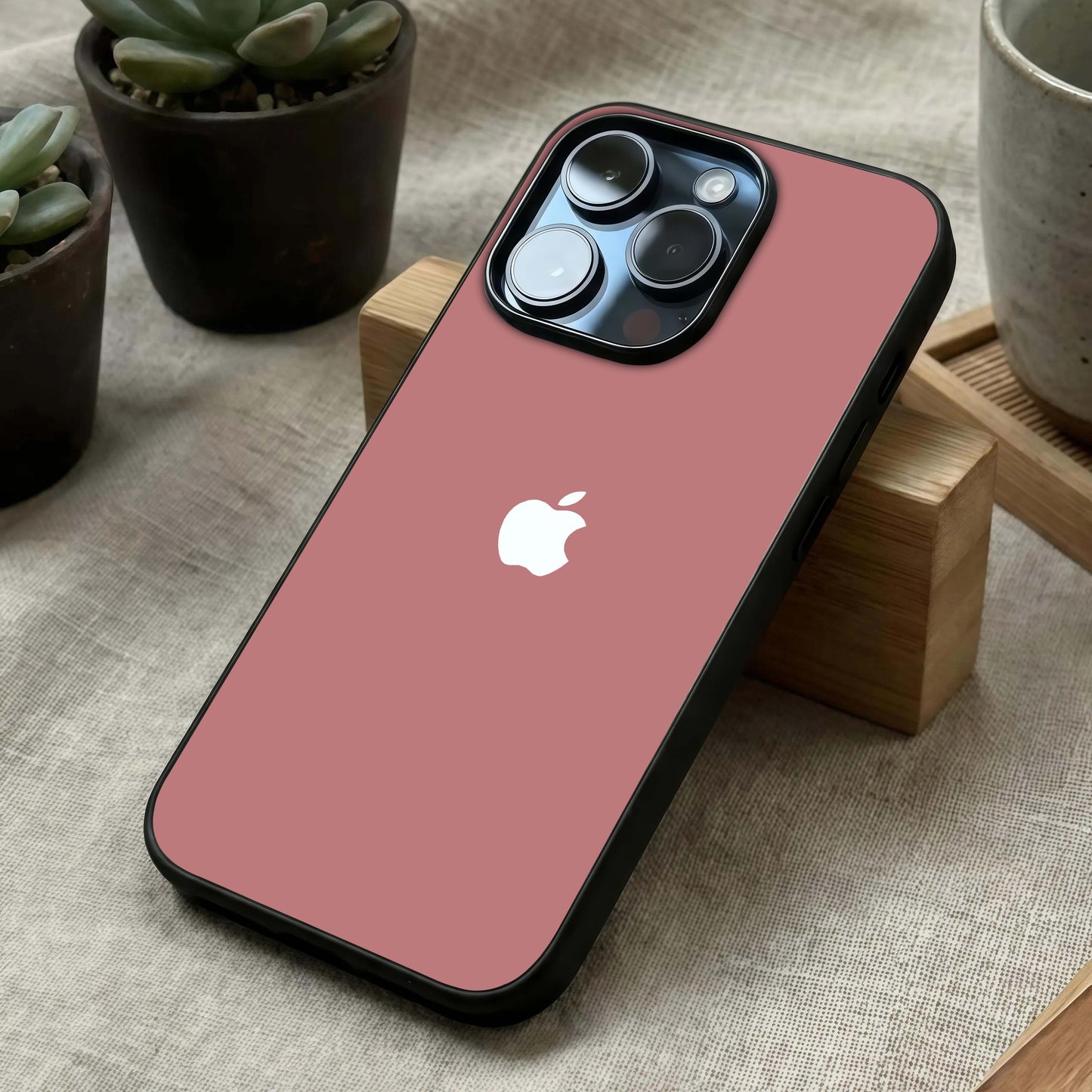 Apple Harmony Glass Case laid diagonally highlighting seamless flow and HD glass shine.