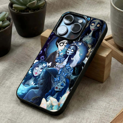 Butterfly Ghost Soul Glass Case laid diagonally highlighting spectral elements and HD glass shine.