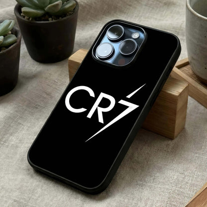CR7 Elite Strike Glass Case laid diagonally highlighting aggressive motion and HD glass shine.