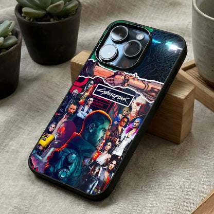 Cyberpunk Legacy Glass Case laid diagonally highlighting sharp lines and HD glass shine.