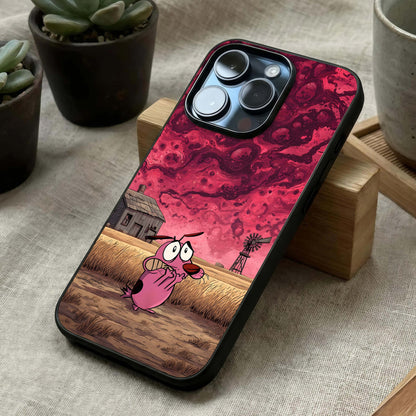Courage Under Sky Glass Case | Premium Phone Cover – Custom World laid diagonally highlighting balanced composition and HD glass shine.