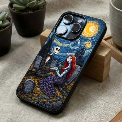 Eternal Night Love Glass Case laid diagonally highlighting subtle glow and HD glass shine.