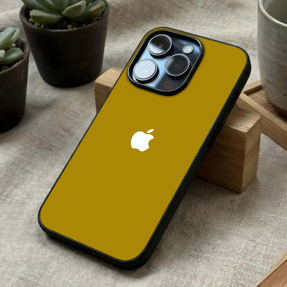 Golden Luxe Aura Glass Case laid diagonally highlighting polished accents and HD glass shine.