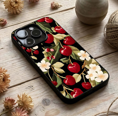 Bloom Thread Art Glass Case photographed in natural light showing reflective finish and crafted depth.