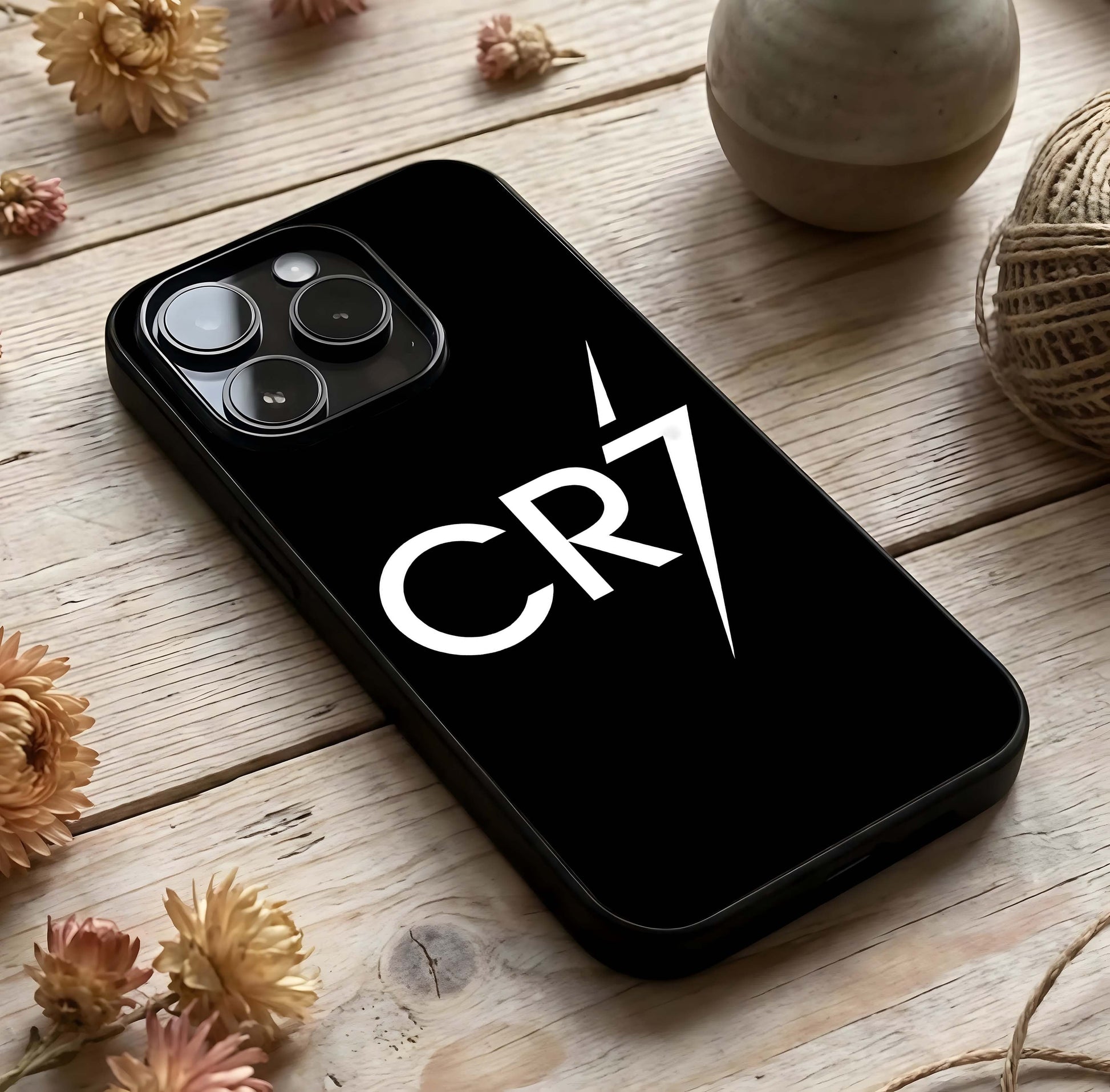 CR7 Elite Strike Glass Case photographed in natural light showing reflective finish and elite depth.