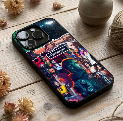 Cyberpunk Legacy Glass Case photographed in natural light showing reflective finish and cyber depth.