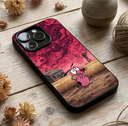 Courage Under Sky Glass Case | Premium Phone Cover – Custom World photographed in natural light showing reflective finish and inspiring depth.
