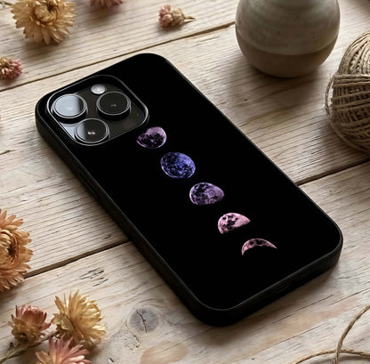 Crimson All Planets Glass Case photographed in natural light showing reflective finish and cosmic depth.