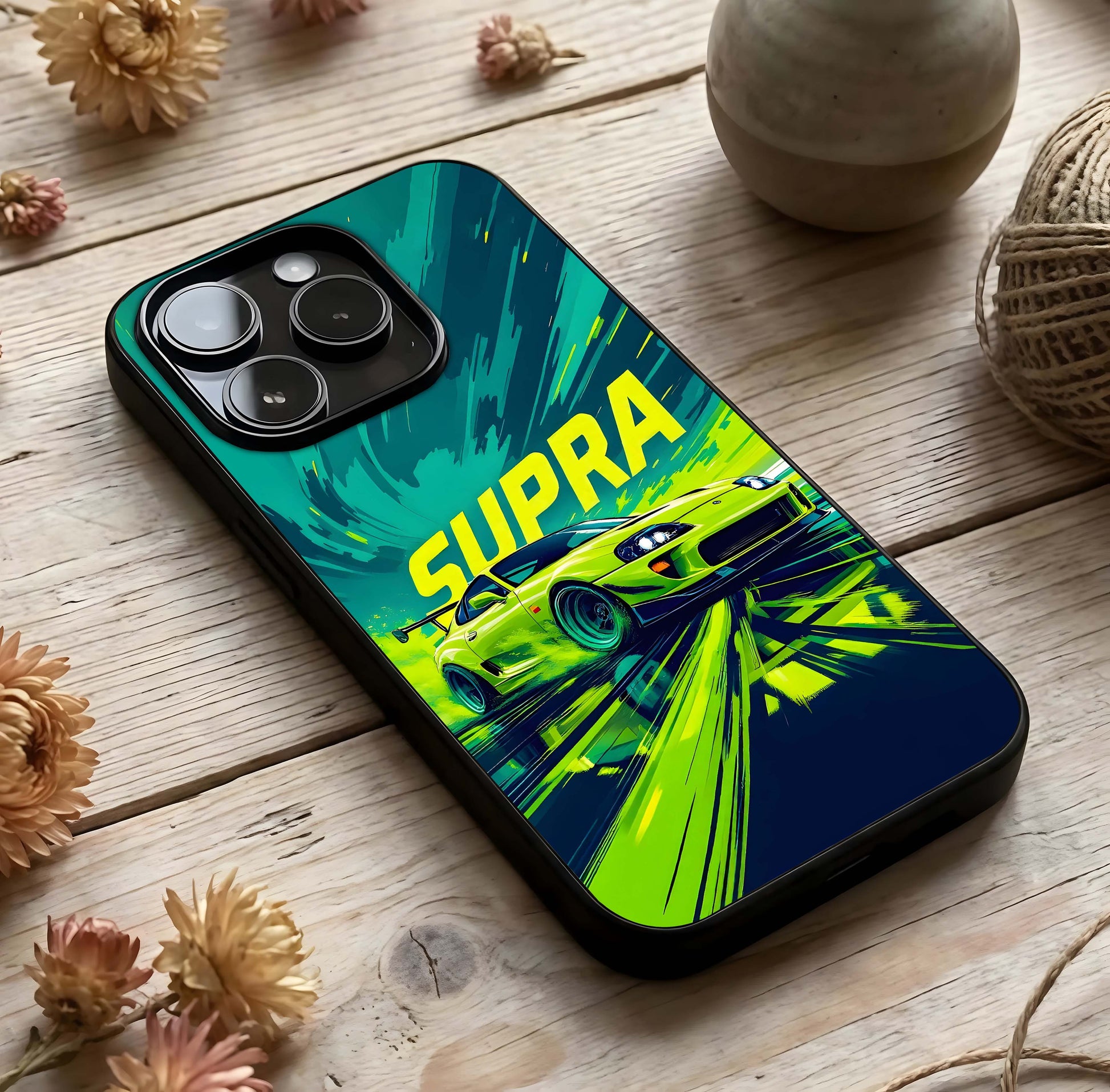 Electric Supra Thunder Glass Case photographed in natural light showing reflective finish and powerful depth.