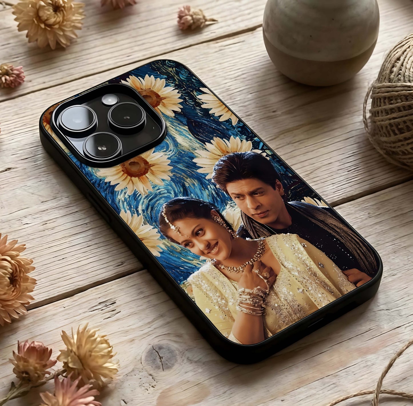Eternal Love Story Glass Case photographed in natural light showing reflective finish and heartfelt depth.