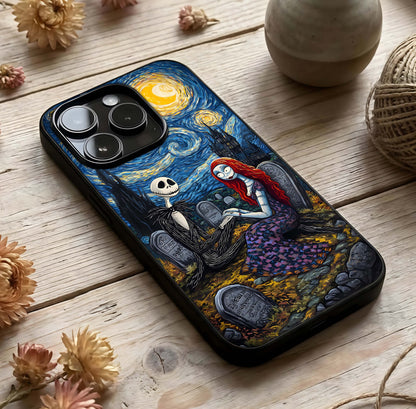 Eternal Night Love Glass Case photographed in natural light showing reflective finish and serene depth.