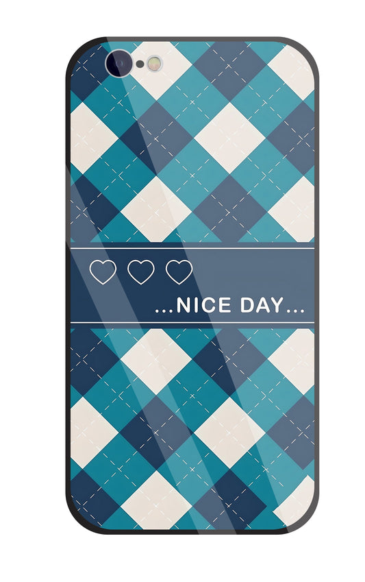 Argyle sweater pattern Glass Case For Apple iPhone 6 / 6s
