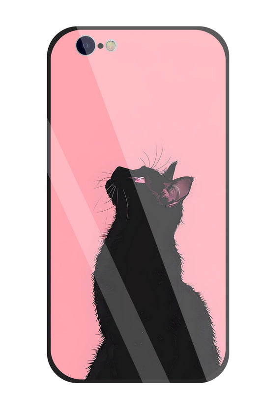 Black Cat Glass Case For Apple iPhone 6 / 6s