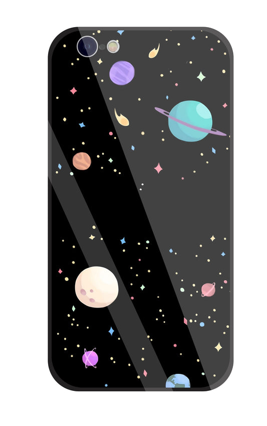 Colorful Space Glass Case For Apple iPhone 6 / 6s