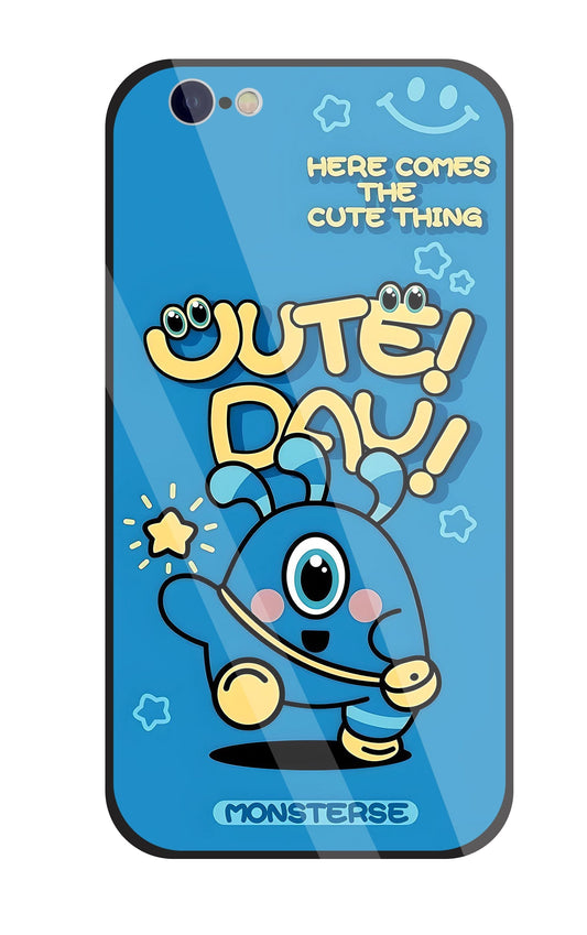 Cute Day! Monsterse Blue Glass Case For Apple iPhone 6 / 6s