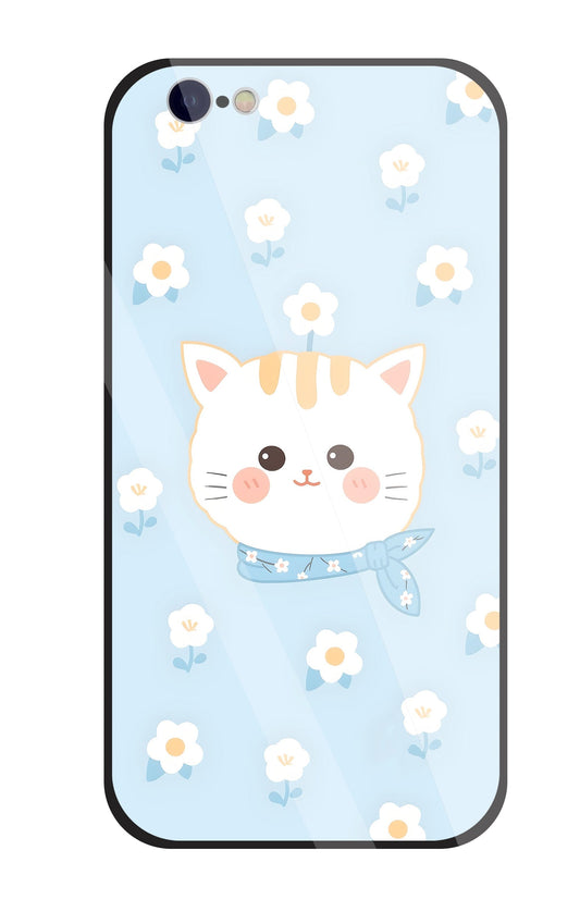 Cute Kitten Glass Case For Apple iPhone 6 / 6s