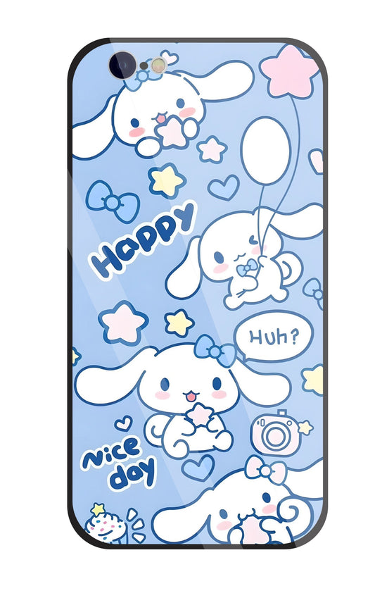 Cute Puppy Girl Glass Case For Apple iPhone 6 / 6s