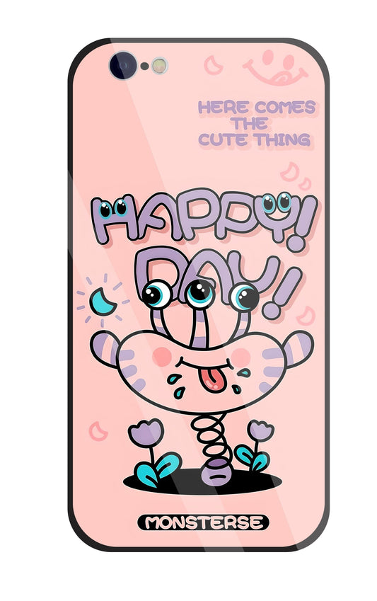 Happy Day Monsterse Pink Glass Case For Apple iPhone 6 / 6s