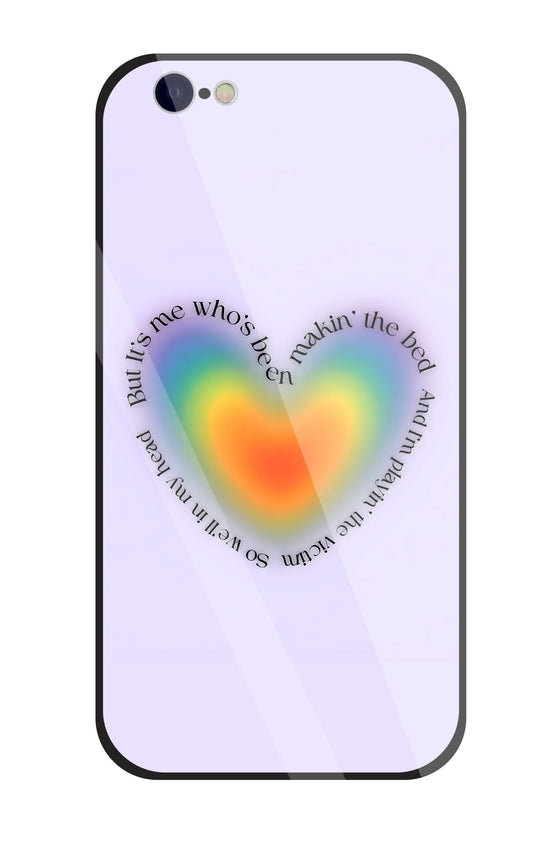 Heart With Neon Colour Glass Case For Apple iPhone 6 / 6s