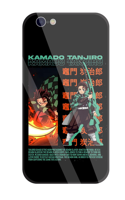 Kamado Tanjiro Glass Case For Apple iPhone 6 / 6s