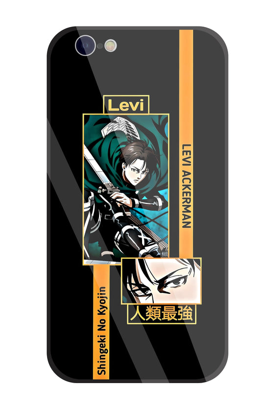 Levi Anime Glass Case For Apple iPhone 6 / 6s