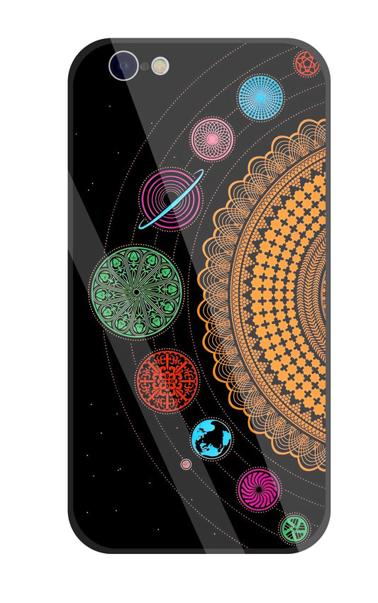 Mandala Patterns Universe Glass Case For Apple iPhone 6 / 6s