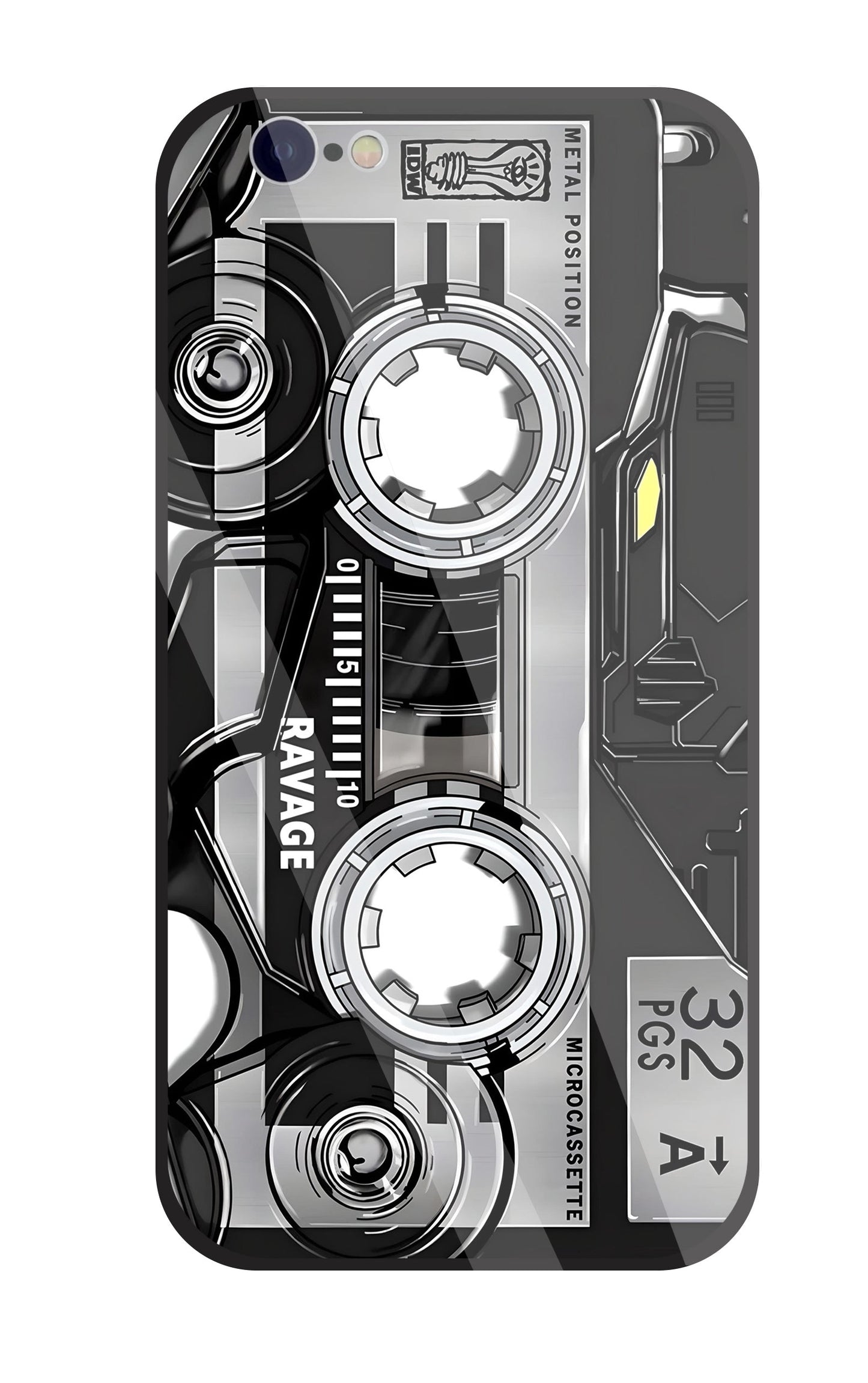Microcassette Glass Case For Apple iPhone 6 / 6s
