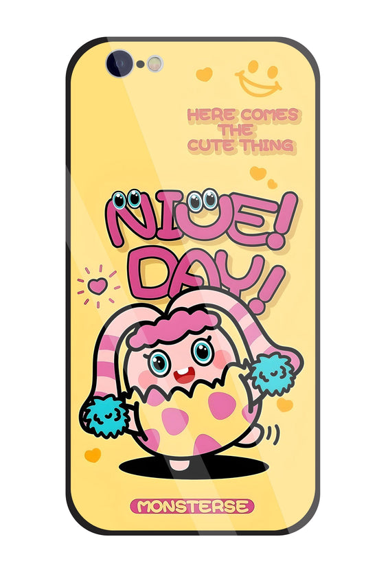 Nice Day Monsterse Yellow Glass Case For Apple iPhone 6 / 6s