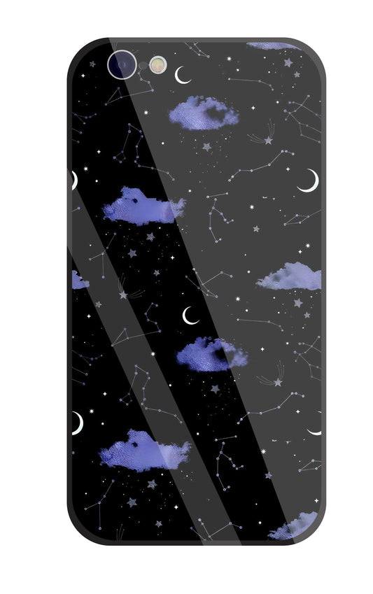 Night Sky Constellations and Stars Glass Case For Apple iPhone 6 / 6s