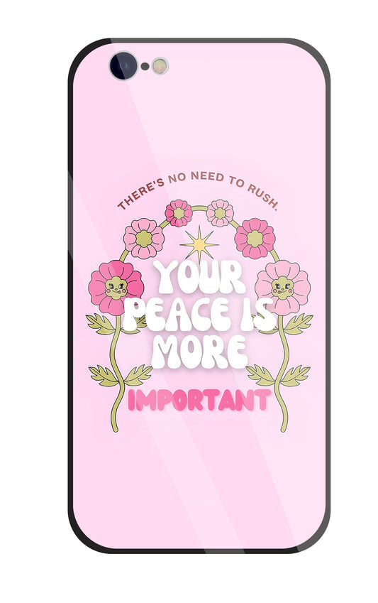 Peace Is More Important Glass Case For Apple iPhone 6 / 6s