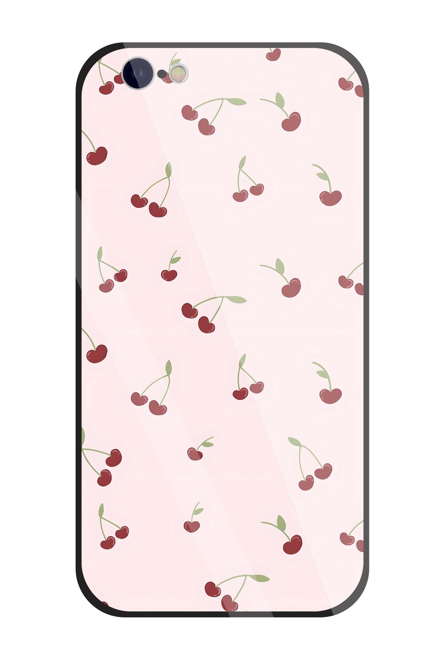 Pink Cherry Glass Case For Apple iPhone 6 / 6s