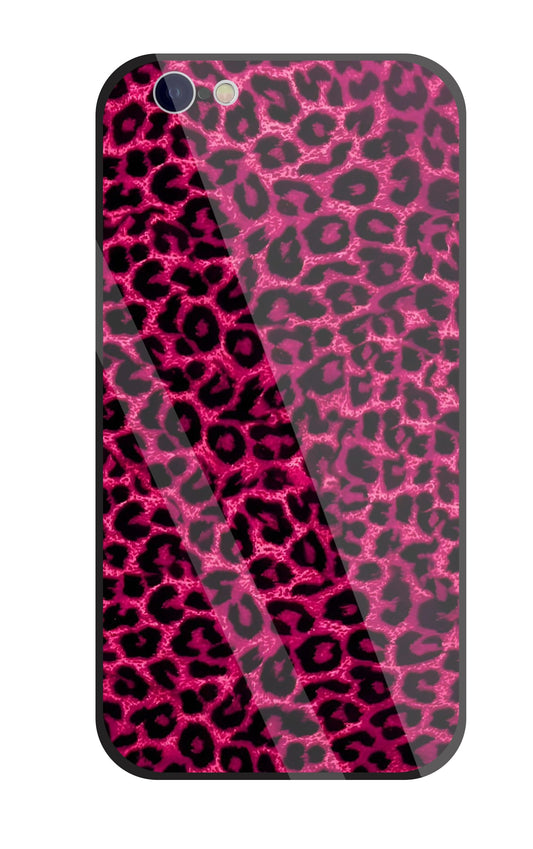 Pink Leopard Glass Case For Apple iPhone 6 / 6s