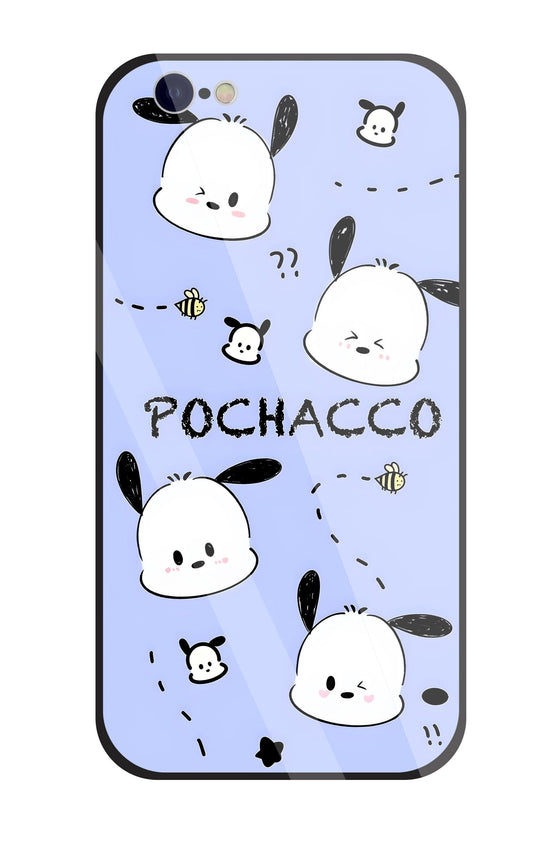 Pochacco Puppy Levender Glass Case For Apple iPhone 6 / 6s