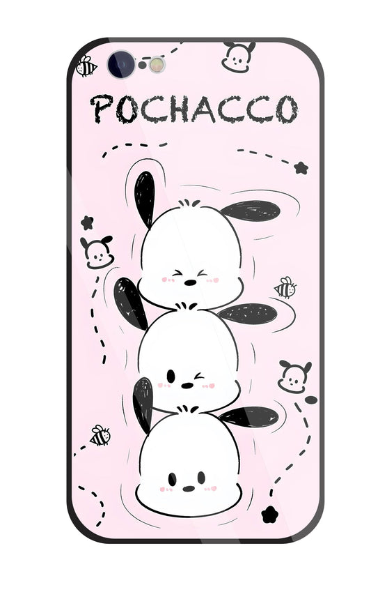 Pochacco Puppy Pink Glass Case For Apple iPhone 6 / 6s