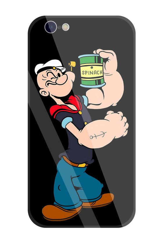 Popeye Spinach Glass Case For Apple iPhone 6 / 6s