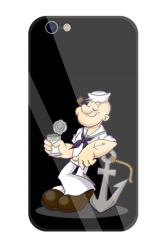 Popeye The Sailor Glass Case For Apple iPhone 6 / 6s