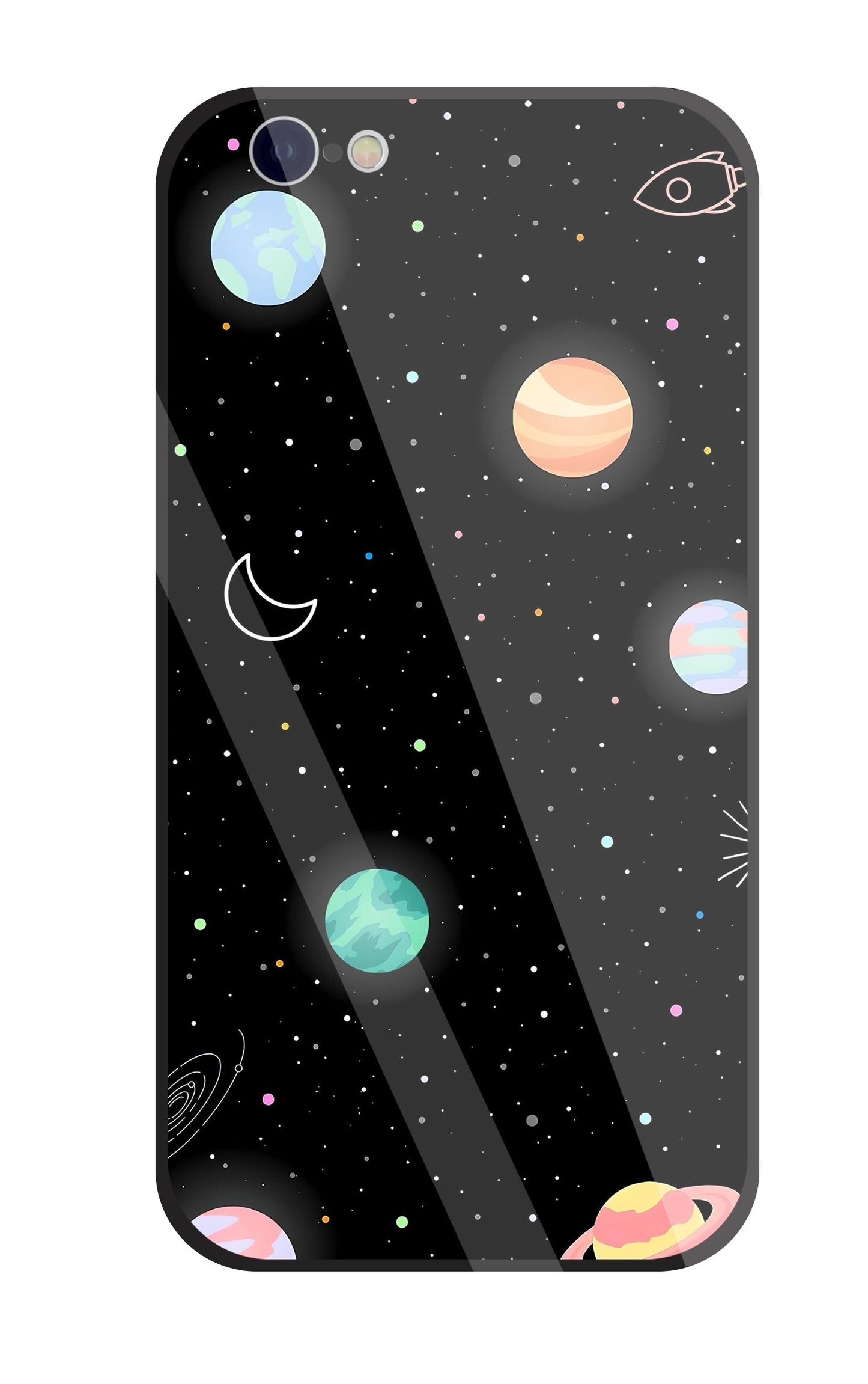 Space Galaxy Glass Case For Apple iPhone 6 / 6s
