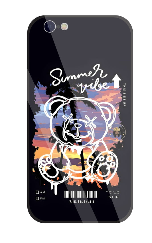 Summer Vibe Bear Glass Case For Apple iPhone 6 / 6s