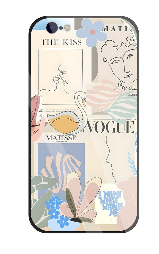 The Kiss Art Glass Case For Apple iPhone 6 / 6s
