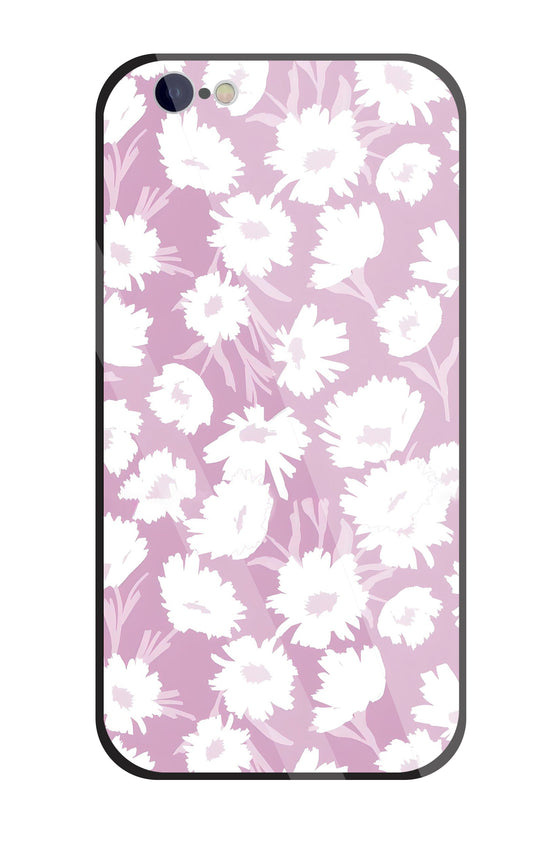 White Sunflower Glass Case For Apple iPhone 6 / 6s