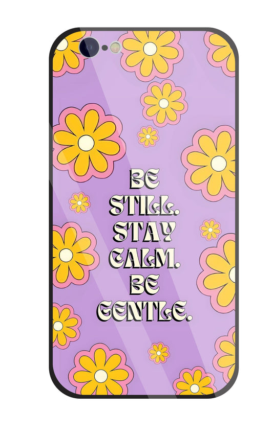 Yellow Flowers With Quotes Glass Case For Apple iPhone 6 / 6s