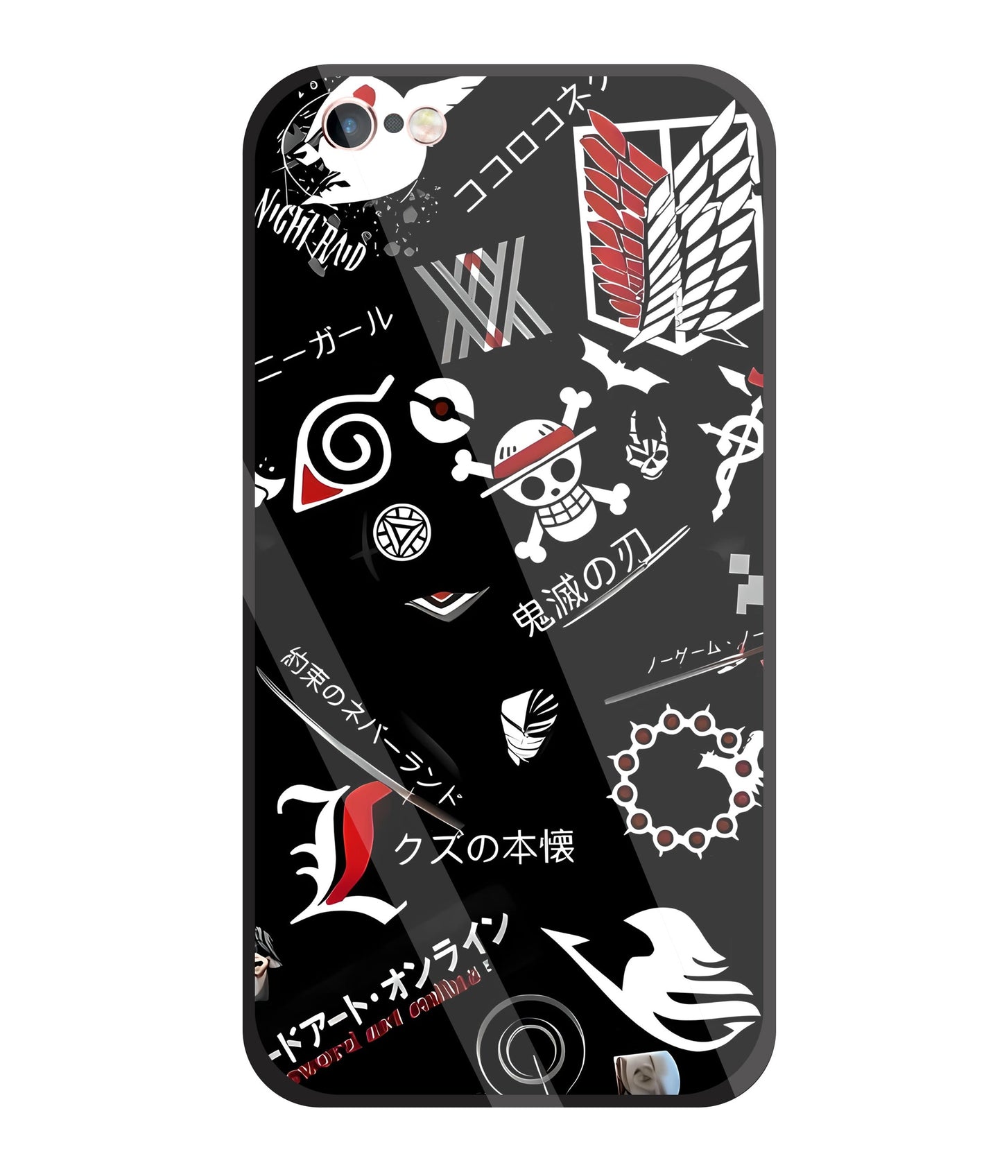 Anime Mashup  Glass Case For Apple iPhone 6 +