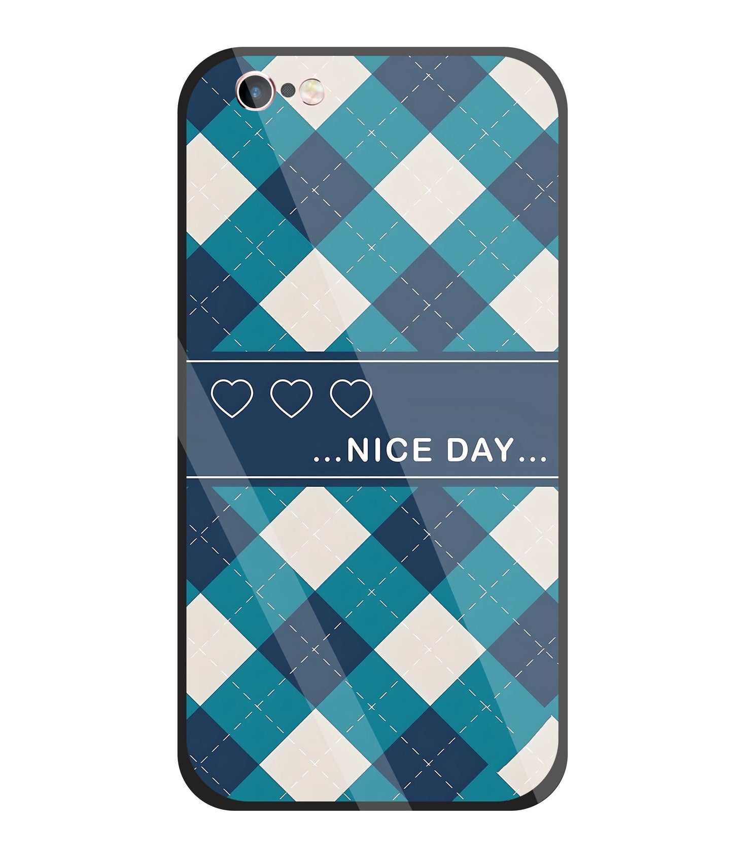 Argyle sweater pattern Glass Case For Apple iPhone 6 +