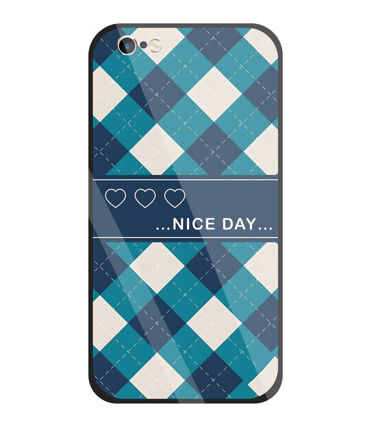 Argyle sweater pattern Glass Case For Apple iPhone 6 +