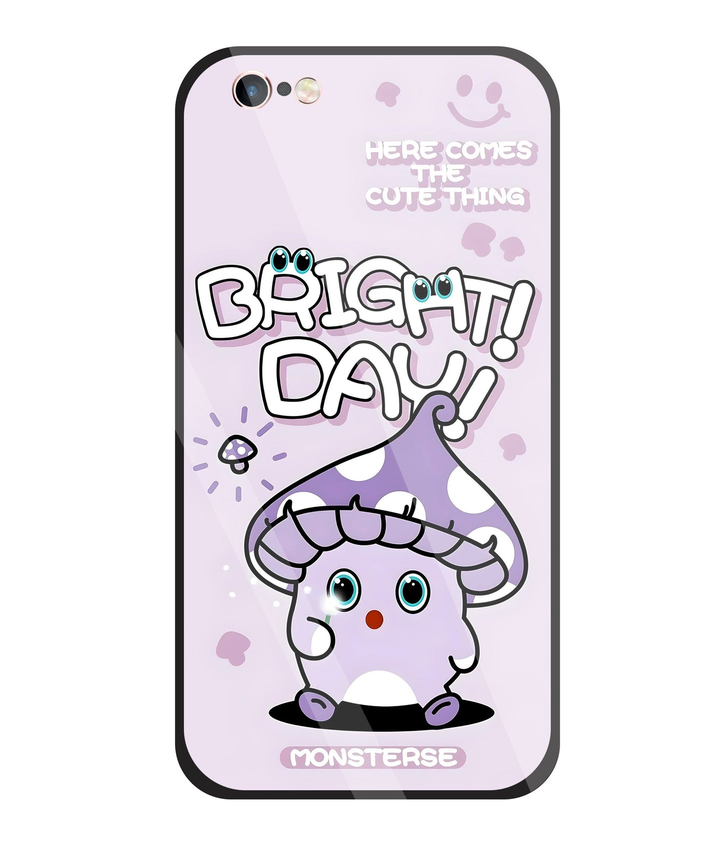 Bright Day Purple Monster Glass Case For Apple iPhone 6 +